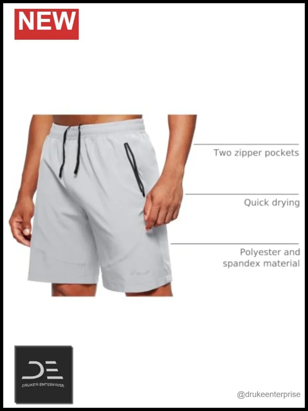 Men's Lightweight Quick Dry Athletic Shorts 7